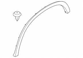 Rear right fender arch trim BMW X2 F39 18-23 structure