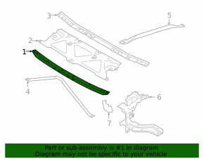 TV bar upper front BMW 5 G30 17-23 SIGNEDA