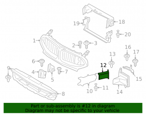 Left brake cooling duct for BMW 8 G15 G16 20-25 rear