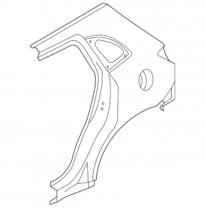 Quarter wing rear left Mitsubishi Outlander Sport ASX 10-15 red