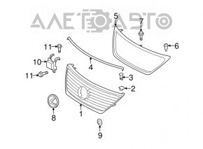 Radiator grille grill Lexus LS460 07-09 dorest