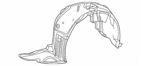 Front left fender liner for Lexus LS 18-23