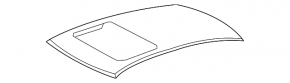 Metal roof Lexus LS460 LS600h 07-12 under the hatch