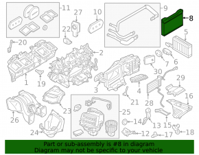 BMW 5 F10 10-16 Heater Radiator