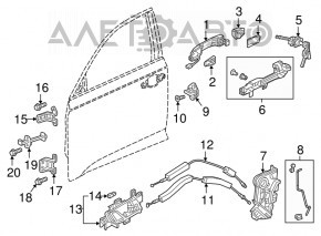 Upper front right door hinge for a 1993 Honda Accord