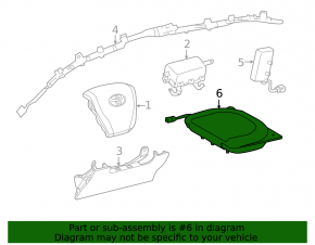 Toyota Rav4 13-18 front right seat lower airbag
