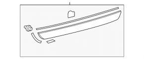 Lower tailgate trim for Toyota RAV4 Prime 21-24, gloss black