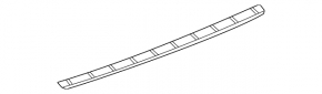 Upper rear bumper trim VW Touareg 11-17 chrome AND