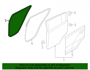 Rear right door seal for Kia Sportage 17-22