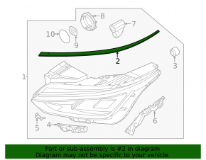 Kia EV6 22-24 Front Left Headlight Seal