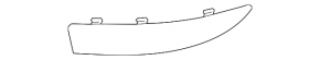 Rear bumper reflector right Porsche Panamera 14-16 large