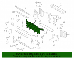 Upper radiator deflector blinds for Porsche Cayenne 19-23 2.9T, 3.0T, 4.0T with motor