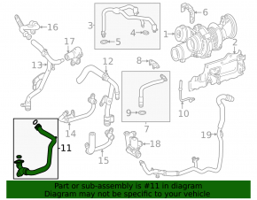 Pipe for turbine G-class W463 G550 19-24 4.0