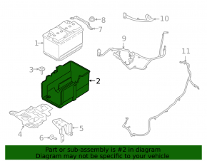 Lincoln Corsair 20-26 Battery Tray