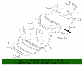 Lincoln Corsair 20-22 right front bumper mount
