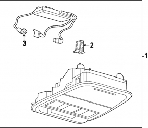 Front Ceiling Light Ford Mustang Mach-E 21-23 Light Gray