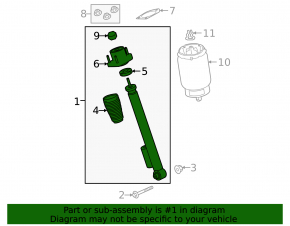 Rear left shock absorber for Land Rover Range Rover Sport 13-22 with adaptive suspension, PHEV