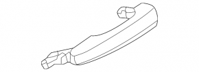 Land Rover Discovery 17-25 Keyless Exterior Rear Left Door Handle