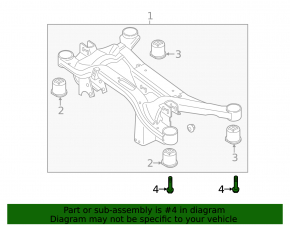 Rear subframe mounting bolt (4 pcs.) Audi Q3 83A 19-25 115mm