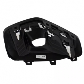 Left front bumper grille for Ford Escape MK4 23-25, gloss black with chrome molding, under fog lights