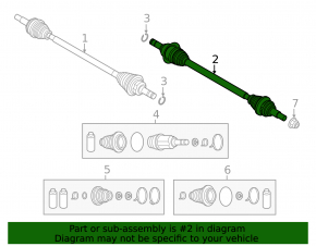 Rear left half-shaft drive Mazda CX-9 16-23