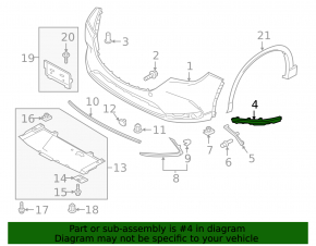 Right bumper grille for Mazda CX-9 16-23 under fog lights, structure