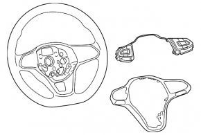 The steering wheel is naked Volkswagen ID.4 23-25, black leather, heated.