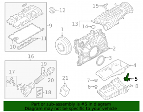 Oil level sensor BMW 5 G30 18- 3.0T