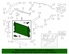 Radiator cooling water Chevrolet Malibu 13-15 hybrid