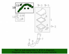 Air duct from the air filter housing BMW X5 F15 14-18 N55 without a flow meter
