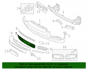 Front bumper grille lower BMW X5 E70 07-10 prerest SIGNEDA