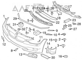 Front left fog light bracket BMW 3 F30 12-15
