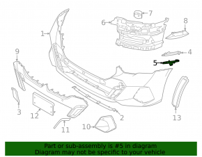 Front bumper mount left wing BMW 5 G60 24-25 lower part