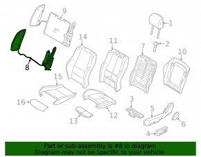 Lateral support for the driver's seat BMW 3 G20 19-24