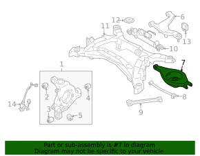 Lower rear left control arm Infiniti G25 G35 G37 4d 06-14