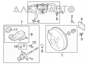 Vacuum booster Hyundai Elantra UD 11-16
