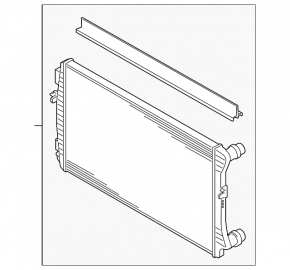 Water cooling radiator Audi A3 8V 15-16 2.0 TDI, 1.4T