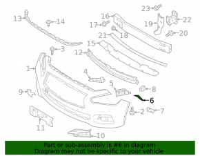 Front bumper bracket inner left Infiniti Q50 14-