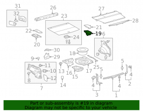 Trunk pocket right Lexus RX350 RX450h 10-15