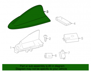 BMW 3 F30 fin antenna housing scratches