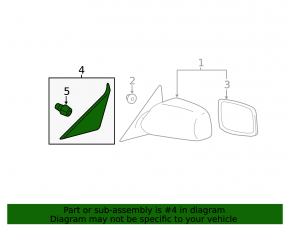 Side mirror plug front right Toyota Camry v40