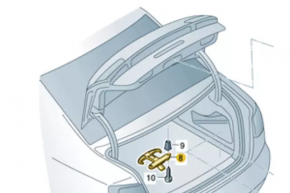 Hanging hook for luggage rack Audi A6 C7 12-18 black