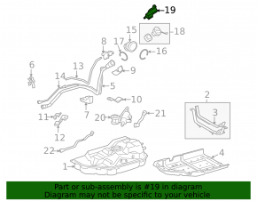 Fuel filler flap lock Toyota Highlander 08-13