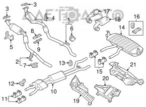 Bracket for the inlet pipe left VW Touareg 11-17 3.6 front