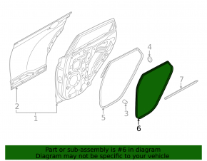 Rear right door seal for Hyundai Venue 20-25