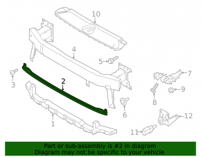 Lower front bumper reinforcement strut for Audi Q3 83A 19-25