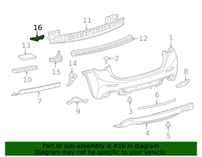 Lower right rear bumper mount for Infiniti QX30 17-19