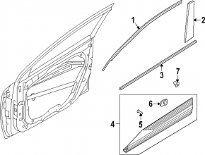 Door trim lower front left Hyundai Ioniq 5 25-26 black