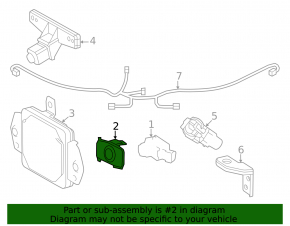 Lexus RZ300e RZ450e 23-26 center front bumper parking sensor mount