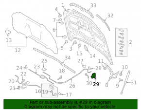 Bracket for interior hood opening handle Audi A5 F5 18-25